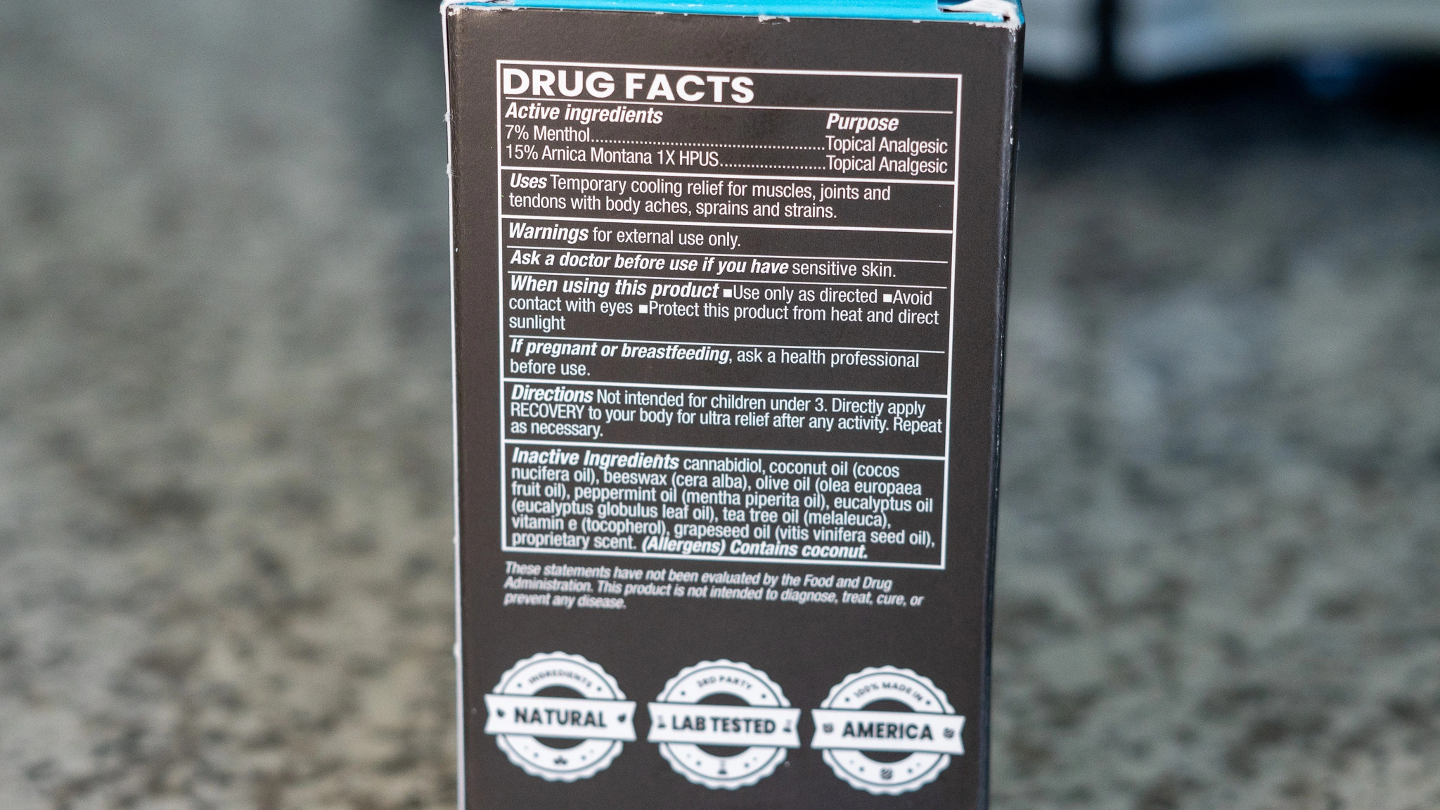 Muscle MX CBD Balm Recovery Ingredients