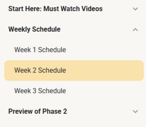 Matthew Maloney Kneehab Pro Review Program Weekly Schedule 